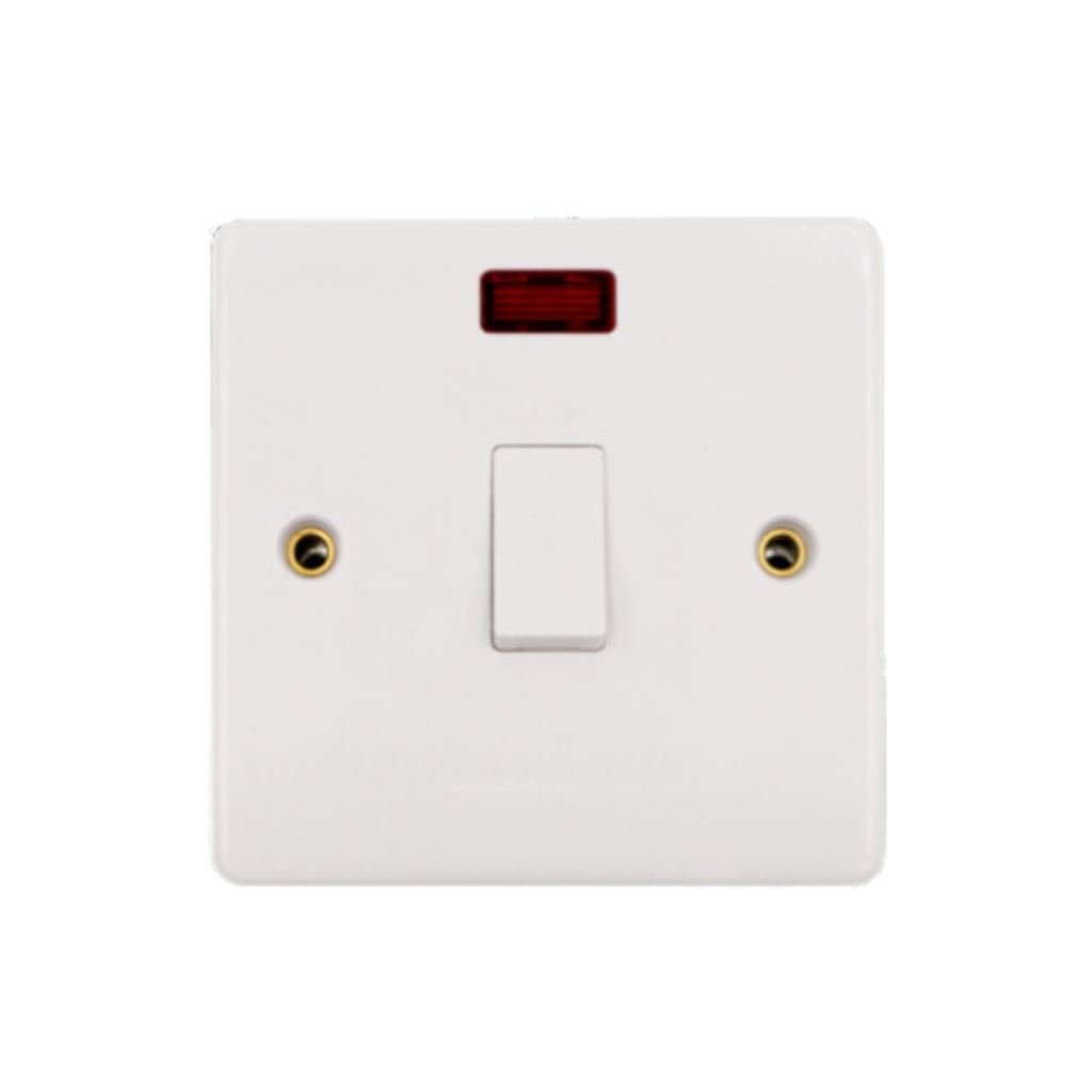 E-LINKS 20A DP SWITCH W/N VK0224  WHITE