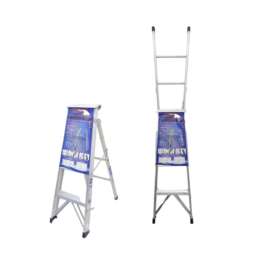 E-LINKS ALLUMINIUM LADDER DOUBLE SIDE 4STEP  DOUBLE SIDE