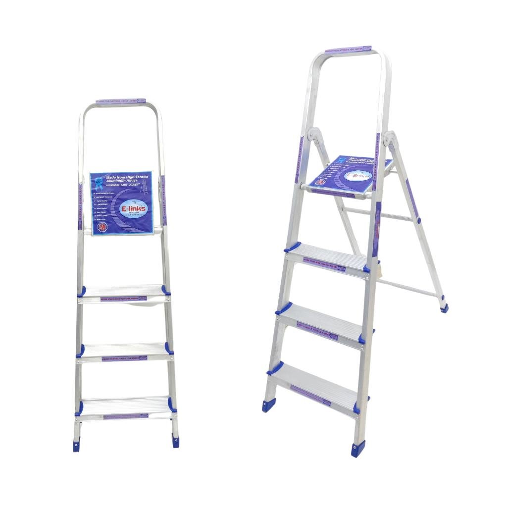 E-LINKS ALLUMINIUM SINGLE SIDE LADDER 4STEPS  ONE SIDE