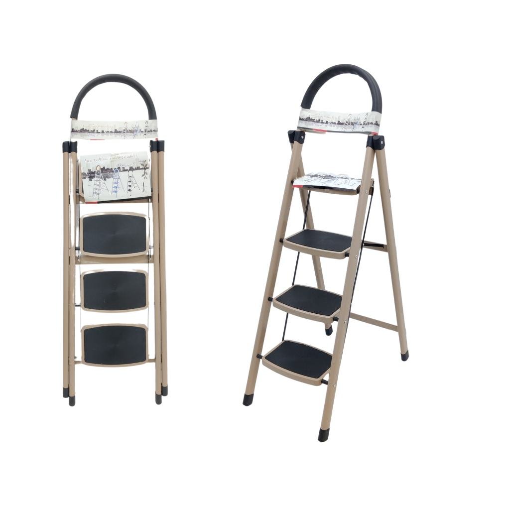 E-LINKS BROWN STEEL LADDER 4STEPS UT4  ONE SIDE