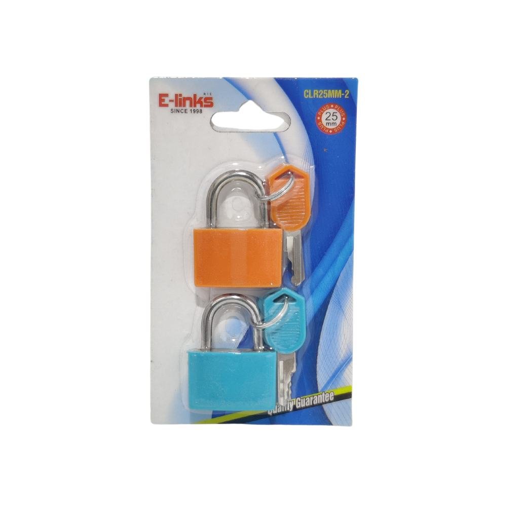 E-LINKS COLOUR LOCK 2PCS 25MM CLR25MM/2  LOCKS