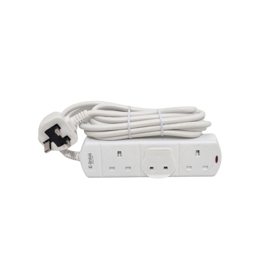 E-LINKS EXTENSION 3WAY 3METER RIE613 GMARK  EXTENSION LEADS