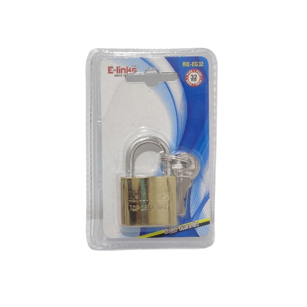 E-LINKS PADLOCK IRON GOLD 32MM RIEEG32  LOCKS